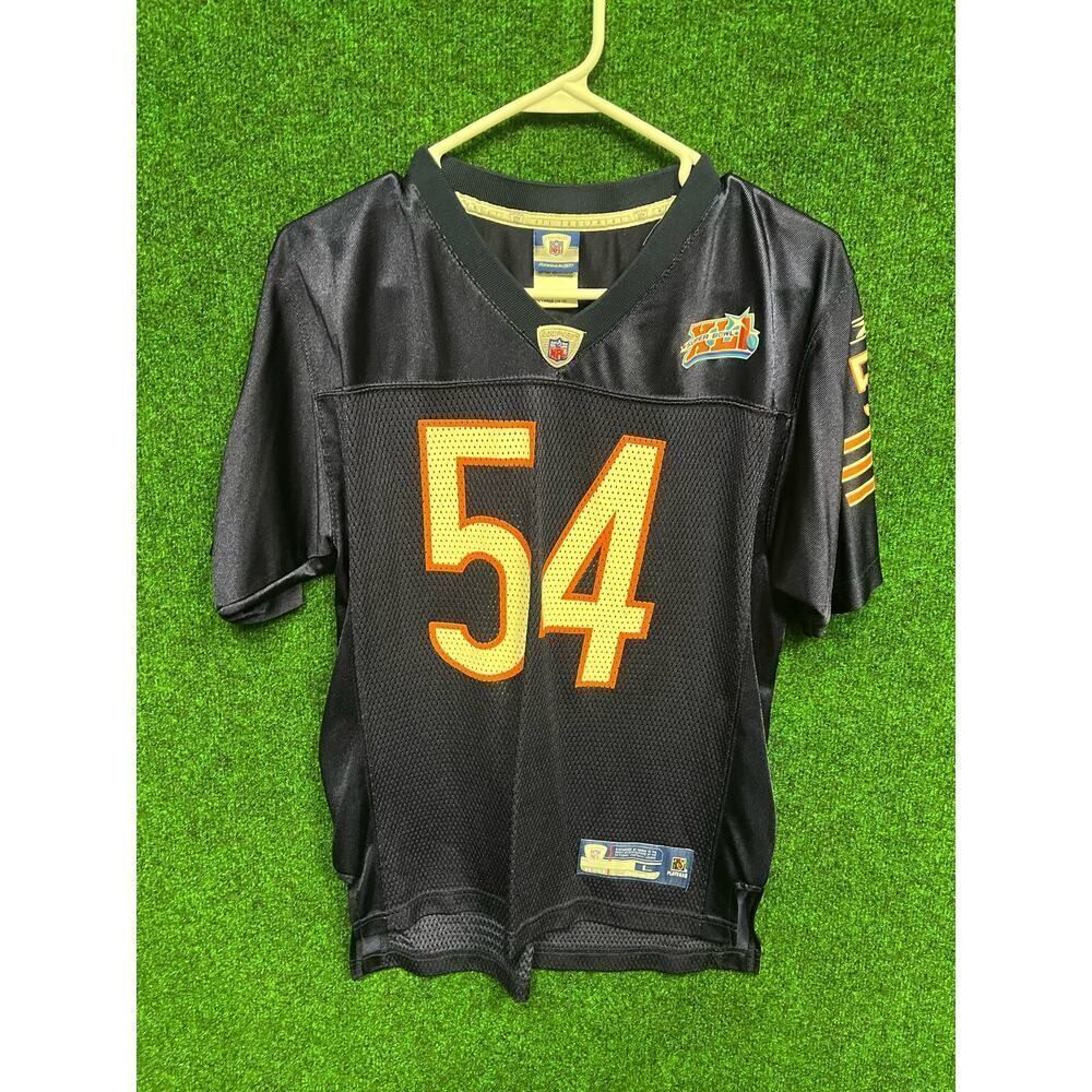 Youth Y2K Chicago Bears Brian Urlacher Blue & White Jersey Sz Large Unisex